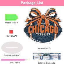 Fairyland JinWenn Decor For Home Diamonds Art Kit Decorations, Football Diamonds Painting Kit For Adult Tabletop Gift DIY 5D Diamonds Dots Chicago Home Special Crystal Diamond 7.28x7.87 Inch - DP02557 - 查看 7