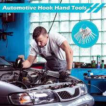 10/16 Piezas Juego de Ganchos Herramientas de Reparación, Herramientas de Mano con Ganchos para Automóviles, Juego de Herramientas de Selección de Acero Inoxidable para Gabinete y Caja de Herramientas - Plateado - Ver 4