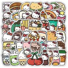 SANRIO 70 PIEZAS Pegatinas de Kawaii Cafe - Calcomanías removibles de garabatos de comida para diarios y equipos tecnológicos, suministros para scrapbooking, papelería para scrapbooking manualidades libro de sticker estikers - 70 piezas - Ver 6