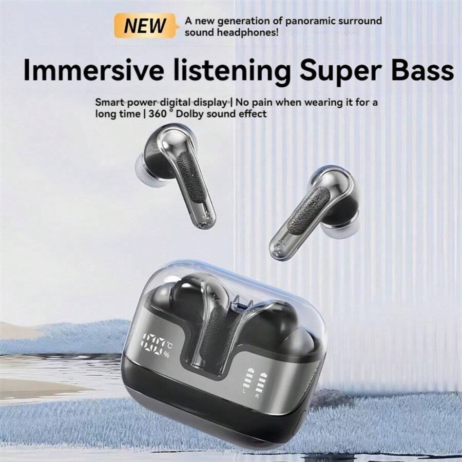 Type-C Wireless In-Ear Headphones With LED Display, Long Battery Life, Compact Design For Music Enjoyment - In-ear Style With Multiple Colors Available - View 1