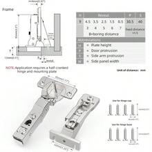 Face Frame Inset Cabinet Hinge 8 Pack 105° Face Frame Insert CabinetCabinet Door Hinge Clip-On Base Soft Close Silent Hinge 3D Adjustable Hinge For Kitchen Cabinets Bookcases Wardrobes
