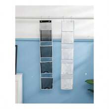 Mesh Shower Caddy Organizer, Hanging Shower Curtain Pockets For Bathroom Accessories White Multi - White Multi - View 5