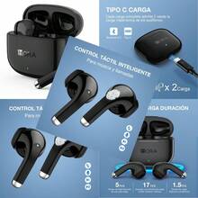 1 Hora Audifonos Inalambricos Bluetooth 5.3 Auriculares Inalámbricos In-Ear Audífonos Bluetooth con Micrófono Compatible con Samsung Galaxy S20/A23/A52/A53 - Ver 3