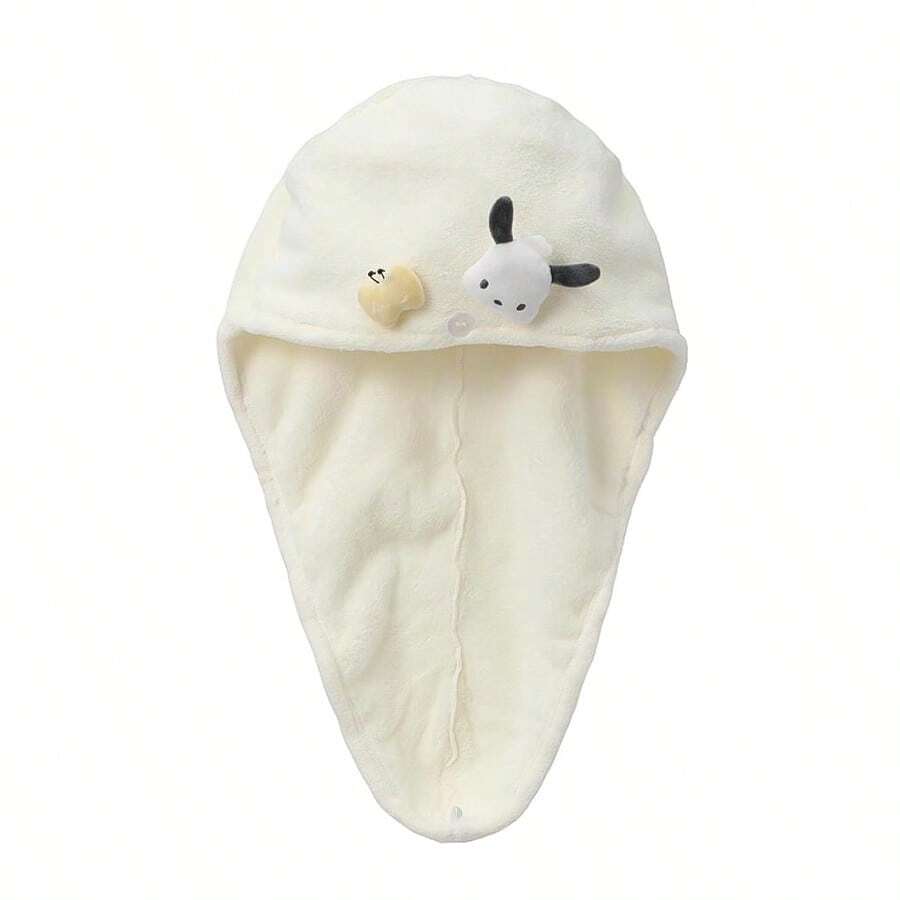 Miniso Sanrio Pochacco 3D Stereo Antibacterial Dry Hair Cap, Microfiber Material, 3D Stereo Cutting, Quick Water Absorption, Suitable For Home Bath (1 PC) - Green - View 1