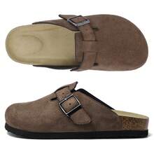 Summer Outdoor Walking Travel Shoes For Women Stylish And Versatile Slippers Flats Shoes With Comfort Cork Footbed For Outdoor Comfort And Elegance Slides Shoes Sandals For Women Flats - 咖啡棕 - 查看 7