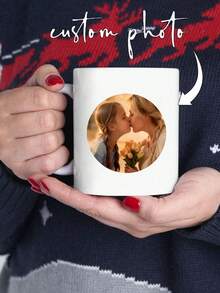 Personalized Photo Mug, Customizable Photo And Message Coffee Cup, 11oz, Microwave And Dishwasher Compatible, Upload Image For Custom Printing, Custom Ceramic Coffee Mug With Glossy Finish - Multicolor - View 2