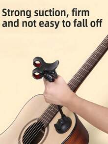 1pc Guitar Shaped Phone Holder, Detachable Suction Cup Phone Stand Suitable For Acoustic Guitar, Electric Guitar, Classical Guitar, Ideal For Talent Show Props, Guitar Lovers, Valentine's Day And Ramadan Gifts - Multicolor - View 3
