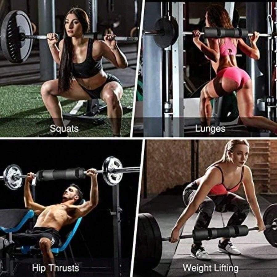 Almohadilla para Barra de Pesas para Levantamiento, Protectora para Cuello y Hombros para Sentadillas, Zancadas, Hip Thrust, Levantamiento de Pesas, Barra Recta de 25-40mm.mancuernas para ejercicio/barra para hacer ejercicio/mancuernas/pesas para hacer ejercicio - negro2886 - Ver 1