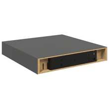 Larryhot Scaffale a Parete Grigio Lucido 23x23,5x3,8 cm in MDF, Facile da assemblare, dall'estetica elegante e raffinata, pratica per riporre gli oggetti, la scelta ideale per l'organizzazione e la decorazione domestica - Grigio - Visualizzare 7