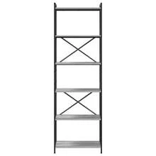 Larryhot Libreria Grigio sonoma 40 x 30 x 85 cm Legno multistrato, Facile da assemblare, dall'estetica elegante e raffinata, pratica per riporre gli oggetti, la scelta ideale per l'organizzazione e la decorazione domestica - Grigio - Visualizzare 5