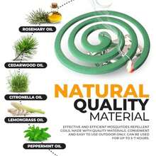 Mosquito Repellent Coils - Outdoor Use Reaches Up To 10 Feet - Each Coil Burns For 5-7 Hours (20 Coils & 8 Coil Stands) - / - Xem 2