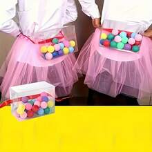 一套包含：30个球、1个盒子、1条腰带——一款适合全家室内外娱乐的趣味派对游戏，是生日、周年纪念日、夏季、万圣节和圣诞节庆祝活动的完美之选。“快乐小鸡下蛋”游戏。 - 彩色 - 查看 5