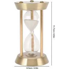Reloj de Vacío de Metal, Juego de Temporizador de Arena, Marco Reloj de Vintage de Alto Brillo para Boda, Hogar, Escritorio, Oficina, Decoración (Bronce Mini 10min),37349217 - Multicolor - Ver 2