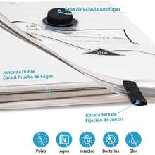 11 Piezas Bolsas de Almacenamiento de Vacío Bolsas al Vacio Ropa Viaje con Bomba Eléctrica y Bomba de Aire Manual Bolsas Vacio PA+PE,37365758 - Rosa vieja - Ver 6