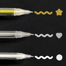 6支装白色、金色、银色中性细头素描笔，荧光色，大容量，一次性使用，适用于艺术、绘画、设计、插画、美术用品，返校必备 - 彩色 - 查看 13