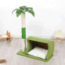 Árbol de gato interior, gran torre del árbol del gato con el poste de rascado del gato, condominio del gato y hamaca profunda, gato gato árbol de actividad, verde - Verde - Ver 6
