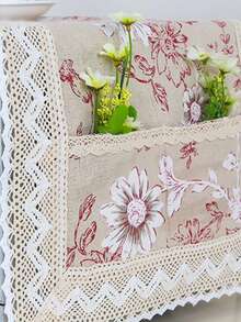 Microwave Oven Cover Dustproof Cotton Machine Protector Decorative Kitchen Appliance Cover With 2 Side Storage Pockets 13.78x39.37inches - Sunflower - View 4