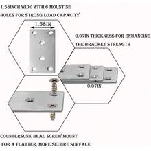 30pcs Furniture & Cabinet Reinforcement Plate - 90° Angle Bracket For Repair And Strengthening, Rust-Resistant Stainless Steel