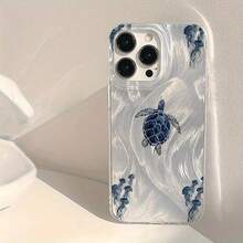 Sea Turtle Jellyfish Pattern Phone Case For IPhone 17 16 15 14 Pro Max 13 12 11 XS XR 16e 7 8 Plus 17Air Shockproof Bumper Cover - 1 - 查看 2