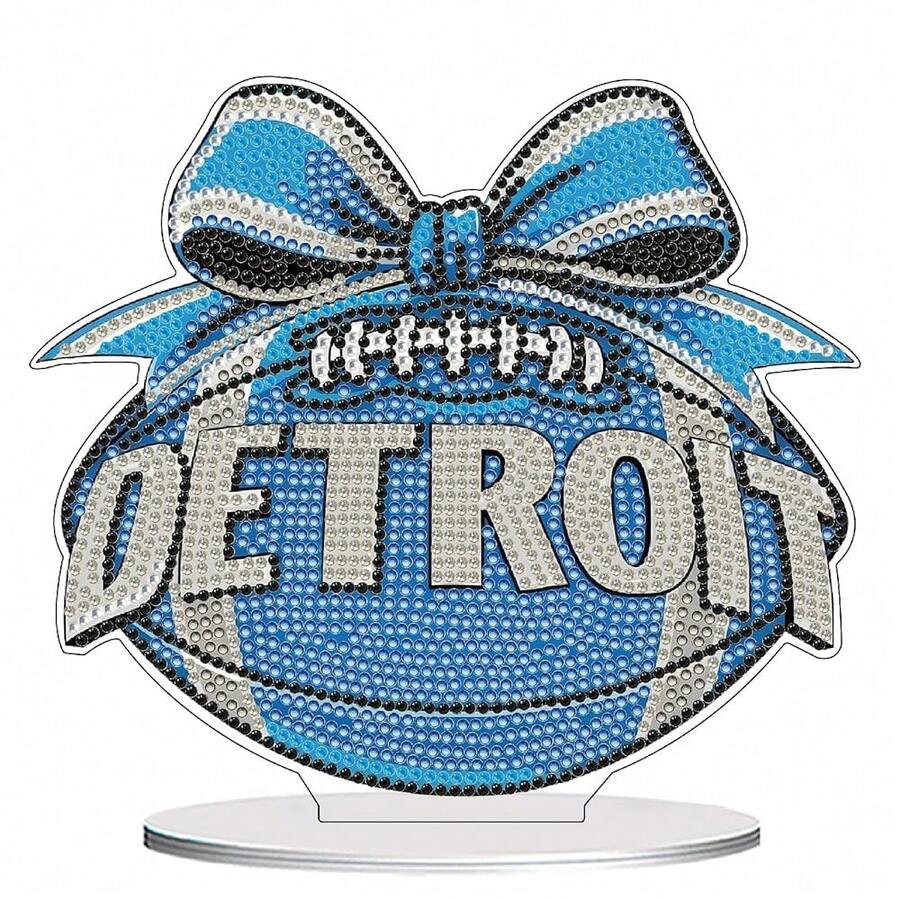 Fairyland JinWenn Decor For Home Diamonds Art Kit Decorations, Football Diamonds Painting Kit For Adult Tabletop Gift DIY 5D Diamonds Dots Detroit Home Special Crystal Diamond 7.9x7.2 Inch - DP02555 - 查看 1