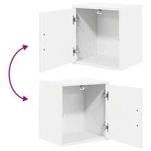 vidaXL Armário de parede de garagem branco bois d'ingénierie - Branco - Ver 9