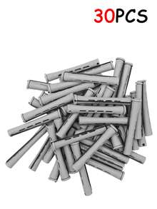 50/30/10/2 piezas Rizador de cabello sin dañarlo, herramienta de rizado de flequillo de aire, rizador de cabello de plástico, rizador de cabello de onda fría de plástico gris, adecuado para herramientas de rizado de cabello corto. - Multicolor - Ver 10