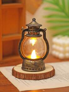 1 chiếc đèn lồng LED mini cầm tay kiểu retro dễ thương (có pin), đèn lồng LED trang trí để bàn trong nhà, đèn lồng trang trí bàn ăn cho lễ hội, đám cưới, tiệc tùng, lễ hội, cắm trại. - đèn vàng - Xem 12