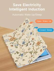 Kingsung Funda protectora de tableta con estampado floral vintage, apta para iPad 9.7/10.2/10.5/10.9/12.9/Pro 11 (10a generación), Galaxy Tab S6 Lite 10.4 pulgadas, Kindle Paperwhite (12a generación, 2024), Kindle (11a generación, 2022), Kobo Clara Color, suave y a prueba de golpes, con función de soporte inteligente/activación/suspensión automática - Multicolor - Ver 5