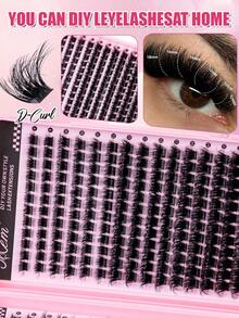544/416 Cluster False Eyelashes Set, Includes Glue, Sealing Sticker, Tweezers And Mixed False Eyelash Book, Convenient For Use And Travel. This Soft And Natural Eyelash Extension Set Is Suitable For Beginners, Large Capacity Fluffy Classic Eyelashes For Home Use. The Large Capacity False Eyelashes Can Be Used To Enhance Eye Makeup, Suitable For Professional, Daily, Wedding, Party And Private Occasions. - Black - View 10