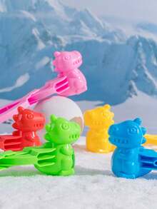 4件套雪球夹，冬季户外夹，雪球大战互动套装 - 彩色 - 查看 4