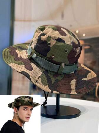 Sombreros de camuflaje para exteriores, sombreros de sol, sombreros de cubo, sombreros de sol para hombres y mujeres, plegables, con protección UV, para senderismo, playa, pesca, caza en verano
