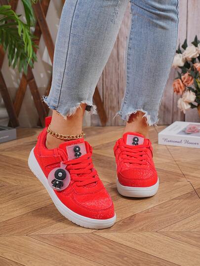 New Solid Color Soft Upper, Lightweight Sole Lace-Up Design, Outdoor Activities, Fashionable