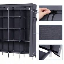 67" Portable Clothes Closet Wardrobe With 12 Shelves & 4 Side Pockets, Storage Rack For Bedroom Dorm Apartment, Easy Assembly Clothing Organizer - 預設 - 查看 3