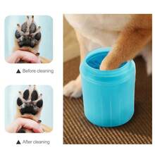 1pc Dog/Cat Paw Cleaning Cup, One-Step Paw Cleaner, Happy Cup Paw Washer, Universal Pet Paw Cleaning Tool - Blue - View 5