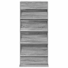 vidaXL Estante para revistas con estante gris Sonoma 70 x 41 x 156 cm - Gris - Ver 6