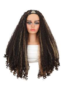 Afro Wig V Part Kinky Curly Wigs For Black Women Wear And Go Glueless Wig With Unique Bouncy Curls In The End, Synthetic No Leave Out Clip In - Nhiều màu - Xem 16