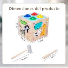 Janety 8 en 1 Juguetes Montessori, Material Didáctico Preescolar, Juguetes Didácticos para Bebés 1 2 3 4 5 Años, Juguetes Educativos para Niños y Niñas, Aprendizaje Temprano,37324482 - Multicolor - Ver 2