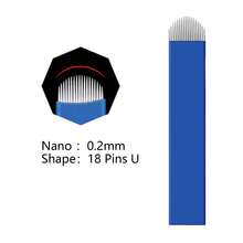 微刀片针，10/20/50 支白色 18U 微刀片用于半永久化妆，手动针用于眉毛眼线唇部微刀片套装
