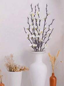 12/8/4/1 Piece(S) Artificial White Plum Blossom Bouquet, Realistic Plum Blossom Decoration, Suitable For Wedding, Home, Office, Bedroom, Hotel, Garden, Party, Living Room, Dining Table, Indoor/Outdoor Spring Decor, Birthday, Anniversary, Valentine's Day Gifts (Vase Not Included). Also Can Be Used As Graduation Gift, Home Decor, Back To School Decor, School Supplies, Gift For Mom. - Multicolor - View 4