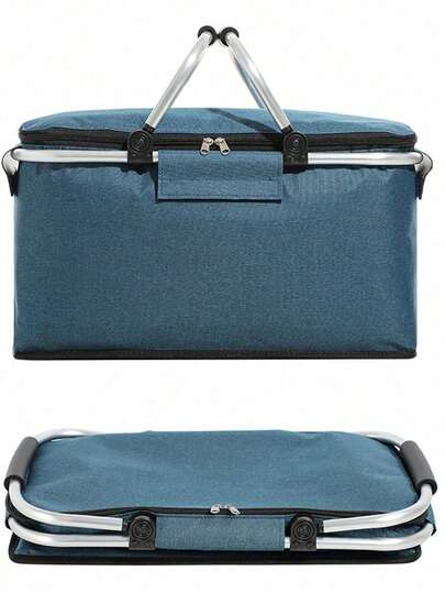 Giỏ mua sắm gấp gọn chất lượng cao - Giỏ mua sắm gấp gọn khung kim loại bền chắc, giỏ dã ngoại gấp gọn cách nhiệt, túi đựng đồ tạp hóa chống thấm nước, kiểu dáng thanh lịch, thích hợp cho dã ngoại và sử dụng ngoài trời.