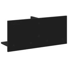 Larryhot Armario de pared madera de ingeniería negro 70x16,5x30 cm, Fácil de montar, elegante y hermoso, y conveniente para almacenar artículos, es una opción ideal para el almacenamiento y la decoración del hogar. - Negro - Ver 5