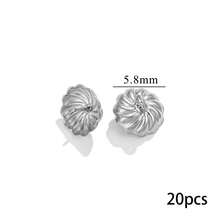 20pcs Stainless Steel Bead Pearl Flower Caps Clasps Hooks Top Drilled End Caps DIY Charm Connectors Jewelry Findings Accessories