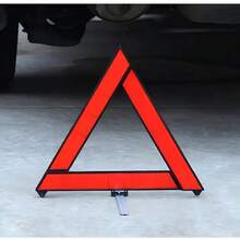 1 Reflective Emergency Car Safety Tripod, High Visibility Folding Warning Sign - Made Of Durable Plastic Material That Is Not Easily Damaged, With Clear Reflection For Day And Night Use. It Can Quickly Deploy Warnings In Case Of Roadside Faults Or Emergency Parking. - Triangular Warning Sign - View 2