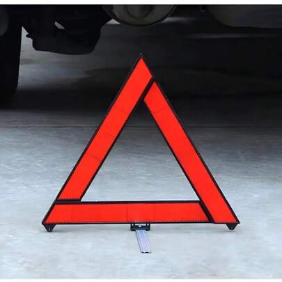 1 Reflective Emergency Car Safety Tripod, High Visibility Folding Warning Sign - Made Of Durable Plastic Material That Is Not Easily Damaged, With Clear Reflection For Day And Night Use. It Can Quickly Deploy Warnings In Case Of Roadside Faults Or Emergency Parking.