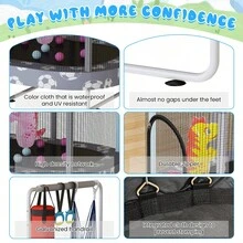 LAMERGE Oval Trampoline, Trampoline, Outdoor Equipment Trampoline, Trampoline, Suitable For Indoor And Outdoor Use As Home Furniture, Christmas Trampoline, Birthday Gift - Light Grey - View 6