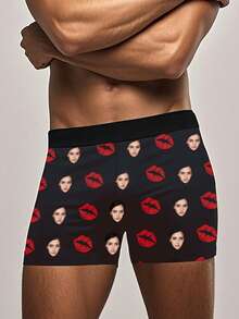Customized Personalized Underwear, This Is An Exclusive Love Souvenir, The Perfect Choice For Valentine's Day Gifts And Anniversaries, And Can Express Your Unique Feelings. - Black - View 1