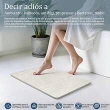 Tapete De Piedra De Diatomeas Secado Ultra Rápido 60x39cm 1 Alfombra Absorbente - 1 - Ver 4