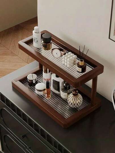 Een bureau-organizer met twee niveaus voor koffiekopjes, wijnglazen en theekopjes, geschikt voor keukens, eetkamers, woonkamers en bars. Multifunctioneel, het hele jaar door te gebruiken, trapsgewijs opbergrek voor optimale ruimtebenutting | Bureau-organisatie, kerstcadeau, eetkamerdecoratie, gelaagd rek, compact ontwerp, meerlaags rek, bekerhouder, ideaal voor kleine ruimtes, theeliefhebbers.