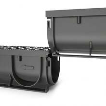 1 Slim Plastic Channel Drain Kit With Plastic Grating - Load Class A15 - 5 Pack - View 2