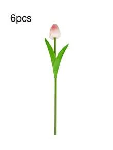 Artificial Tulip Flowers Home Decor, INS Style Ornamental Fake Flowers For Living Room, Bedroom, Home Decoration, Weddings, Festivals Gifts Birthday Graduation - Peach Pink - View 9